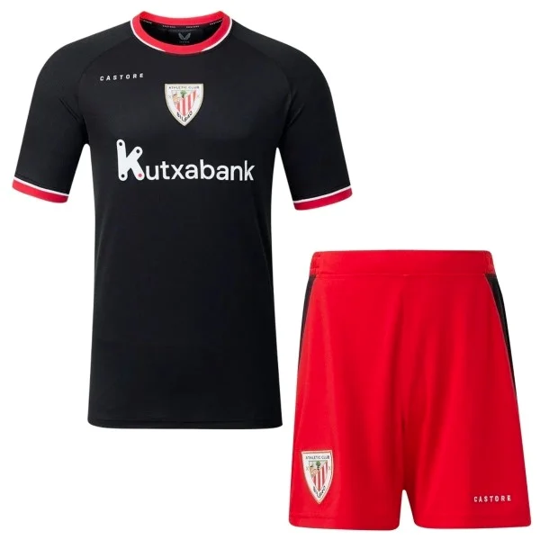 Athletic Bilbao Kinder Set 2026 2027 Schwarz - Athletic Bilbao Kinder Günstig | trikotfussballshop