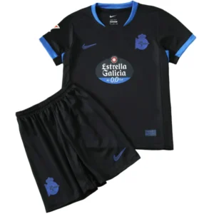 Deportivo La Coruña Kinder Set 2026 2027 Schwarz - Deportivo La Coruña Kinder Günstig | trikotfussballshop