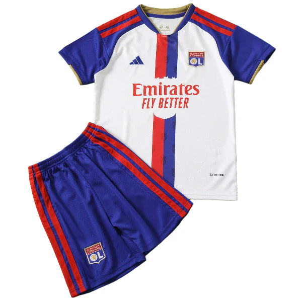Lyon Kinder Set 2026 2027 Weiß - Lyon Kinder Günstig | trikotfussballshop
