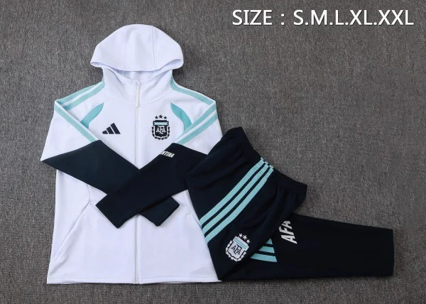 Argentinien Trainingsanzüge Sweatshirt 2026 Weiß - Argentinien Trainingsanzüge Günstig | trikotfussballshop