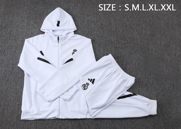 Real Madrid Trainingsanzüge Sweatshirt 2025 2026 Weiß - Real Madrid Trainingsanzüge Günstig | trikotfussballshop