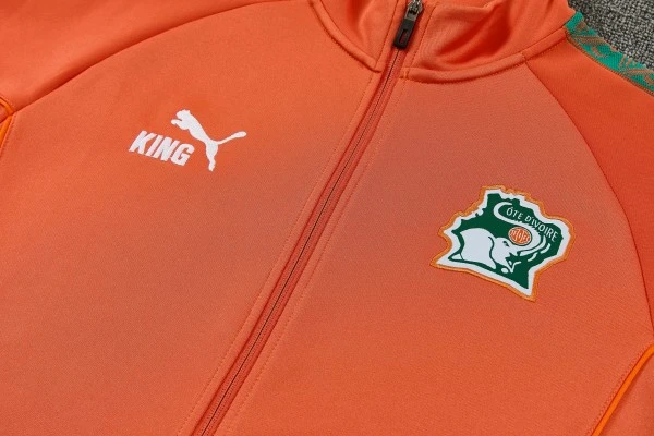 Elfenbeinküste Trainingsanzüge Jacke 2026 Orange - Jacke Elfenbeinküste Trainingsanzüge | trikotfussballshop