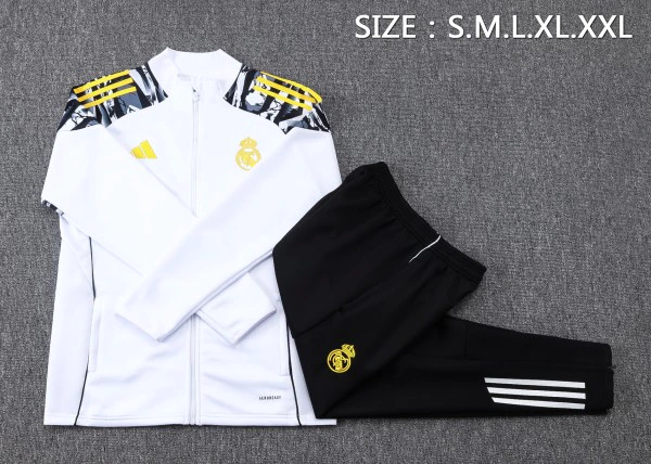 Real Madrid Trainingsanzüge Jacke 2025 2026 Weiß - Jacke Real Madrid Trainingsanzüge | trikotfussballshop