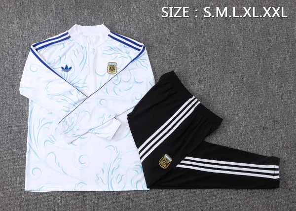 Argentinien Trainingsanzüge Sweatshirt 2026 Weiß - Argentinien Trainingsanzüge Günstig | trikotfussballshop