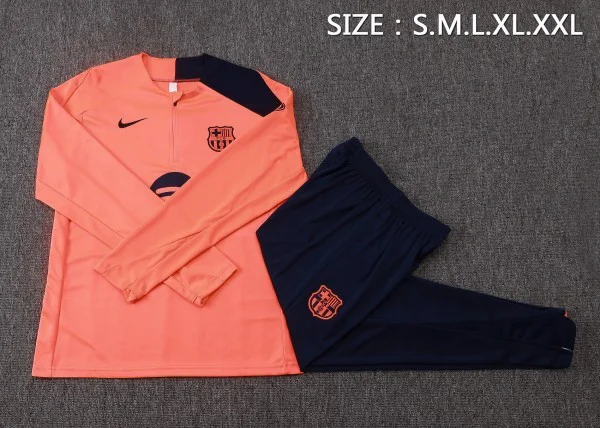 FC Barcelona Trainingsanzüge Sweatshirt 2025 2026 Orange - FC Barcelona Trainingsanzüge Günstig | trikotfussballshop
