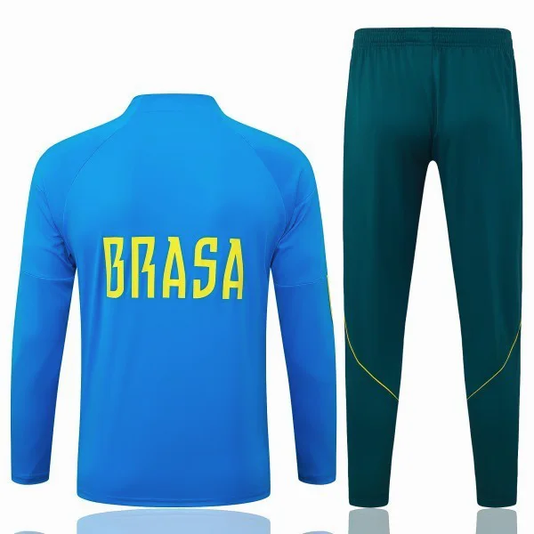 Brasilien Trainingsanzüge Sweatshirt 2026 Blau - Brasilien Trainingsanzüge Günstig | trikotfussballshop
