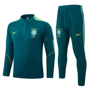 Brasilien Trainingsanzüge Sweatshirt 2026 Grün - Brasilien Trainingsanzüge Günstig | trikotfussballshop