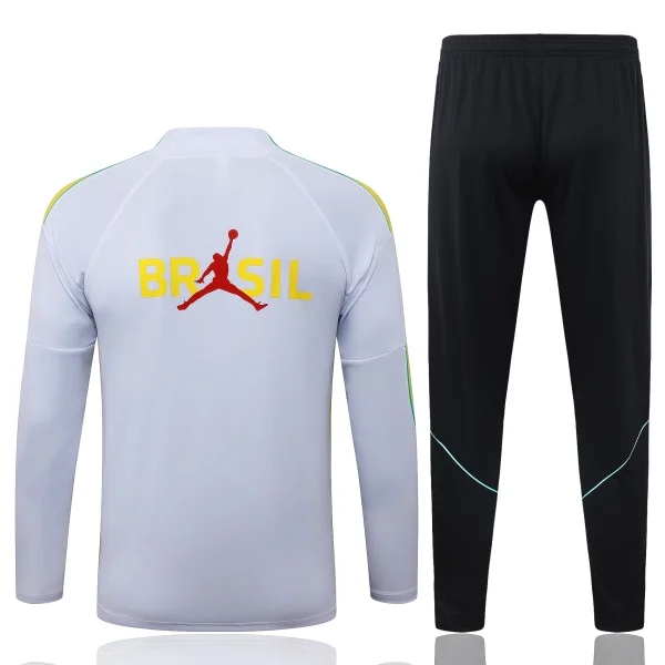Brasilien Trainingsanzüge Sweatshirt 2026 Weiß - Brasilien Trainingsanzüge Günstig | trikotfussballshop
