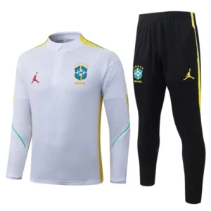 Brasilien Trainingsanzüge Sweatshirt 2026 Weiß - Brasilien Trainingsanzüge Günstig | trikotfussballshop