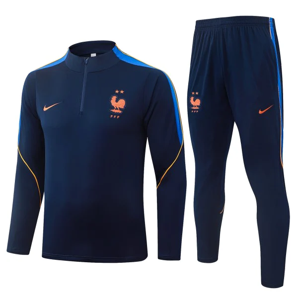 Frankreich Trainingsanzüge Sweatshirt 2026 Blau - Frankreich Trainingsanzüge Günstig | trikotfussballshop