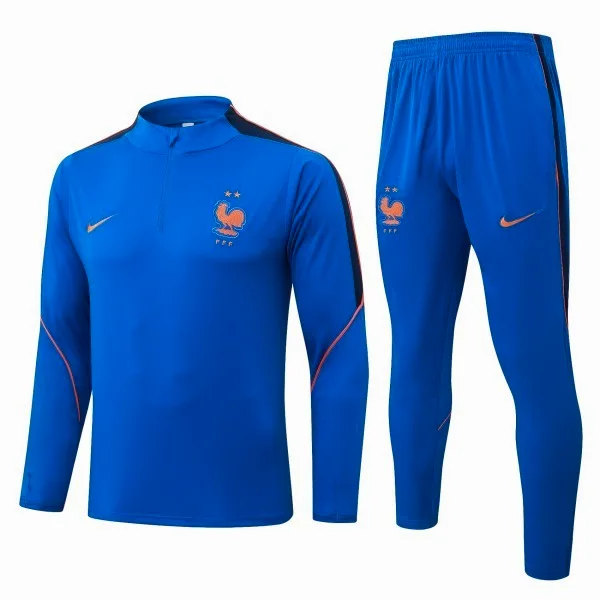 Frankreich Trainingsanzüge Sweatshirt 2026 Blau - Frankreich Trainingsanzüge Günstig | trikotfussballshop