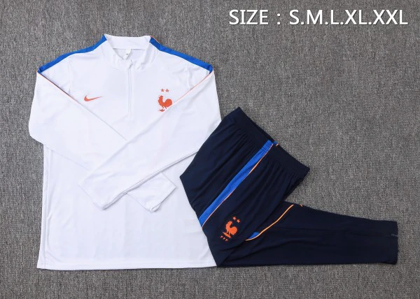 Frankreich Trainingsanzüge Sweatshirt 2026 Weiß - Frankreich Trainingsanzüge Günstig | trikotfussballshop