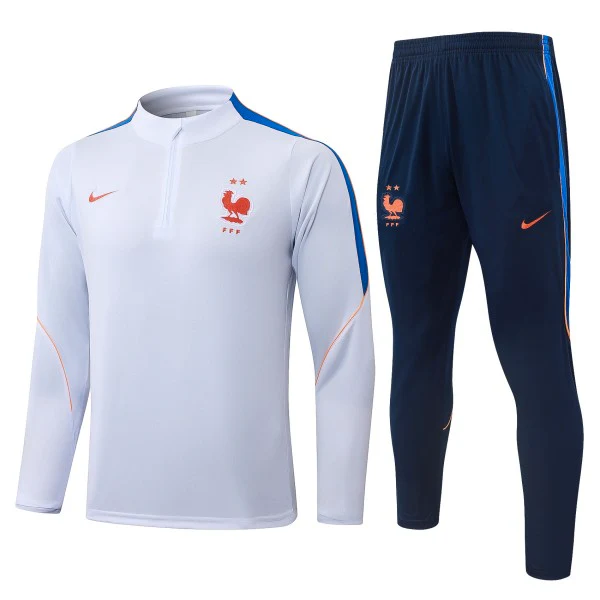 Frankreich Trainingsanzüge Sweatshirt 2026 Weiß - Frankreich Trainingsanzüge Günstig | trikotfussballshop