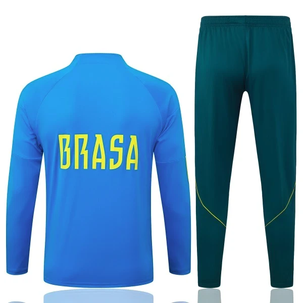 Brasilien Kinder Sweatshirt 2026 Blau - Brasilien Kinder Günstig | trikotfussballshop