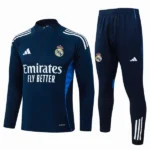 Real Madrid Trainingsanzüge Sweatshirt 2025 2026 Blau - Real Madrid Trainingsanzüge Günstig | trikotfussballshop