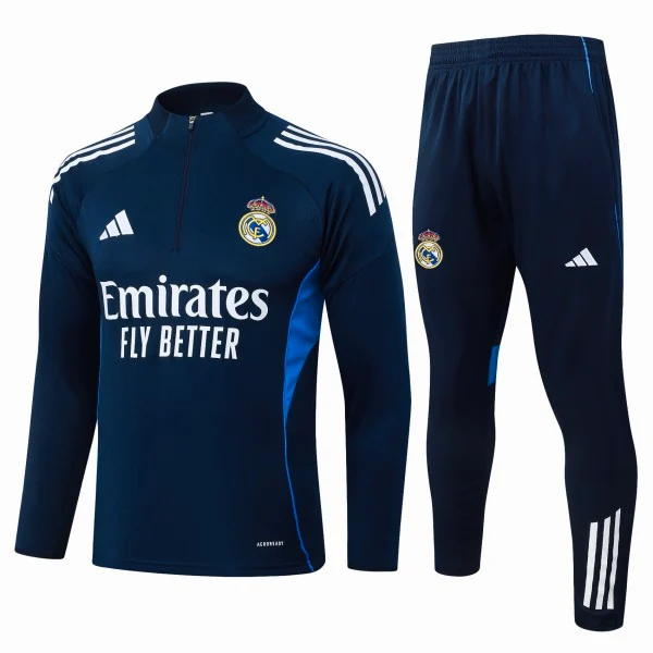 Real Madrid Trainingsanzüge Sweatshirt 2025 2026 Blau - Real Madrid Trainingsanzüge Günstig | trikotfussballshop