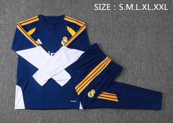 Real Madrid Trainingsanzüge Sweatshirt 2026 2027 Blau - Real Madrid Trainingsanzüge Günstig | trikotfussballshop