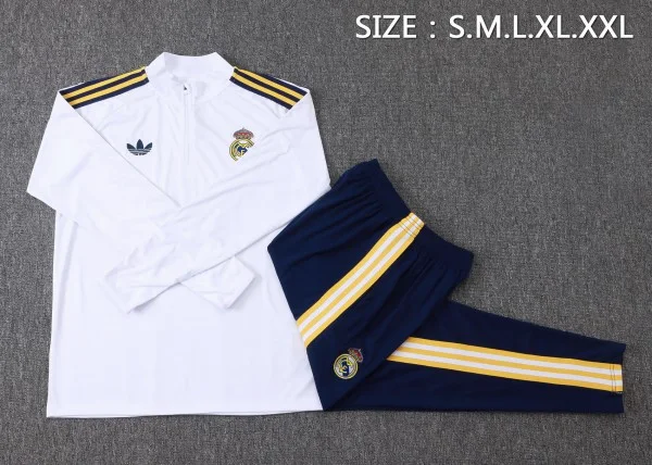 Real Madrid Trainingsanzüge Sweatshirt 2026 2027 Weiß - Real Madrid Trainingsanzüge Günstig | trikotfussballshop