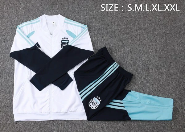 Argentinien Trainingsanzüge Set 2026 Weiß - Argentinien Trainingsanzüge Günstig | trikotfussballshop