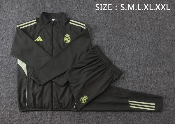 Real Madrid Trainingsanzüge Set 2025 2026 Grün - Real Madrid Trainingsanzüge Günstig | trikotfussballshop