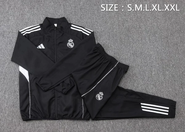 Real Madrid Trainingsanzüge Set 2025 2026 Schwarz - Real Madrid Trainingsanzüge Günstig | trikotfussballshop