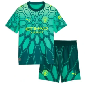 Manchester City Kinder Set 2026 2027 Grün - Manchester City Kinder Günstig | trikotfussballshop